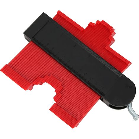 5-Zoll-Konturlehre, Werkzeug zur Kantenformung für unregelmäßige Formen, zum Messen von Werkstücken (Rot) (1/5)