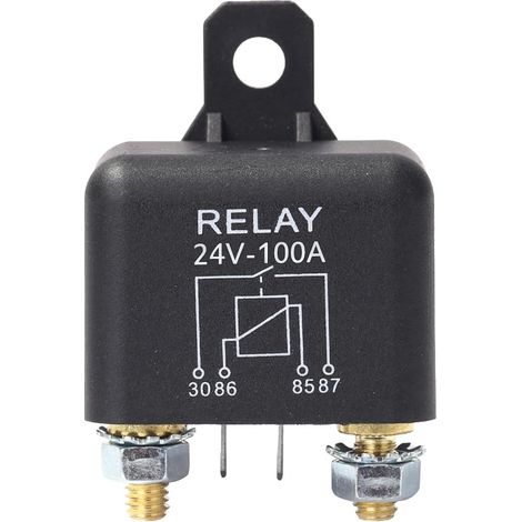 Relais de remplacement en plastique noir 24 V 100 A type