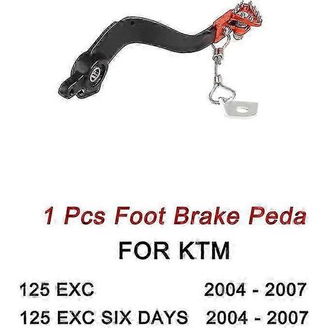 Levier de pédale de frein arrière unique en aluminium, compatible avec KTM EXC 125 Six Days 125cc 2 temps enduro moto tout-terrain 2004 2005 2006 2007 (1/5)