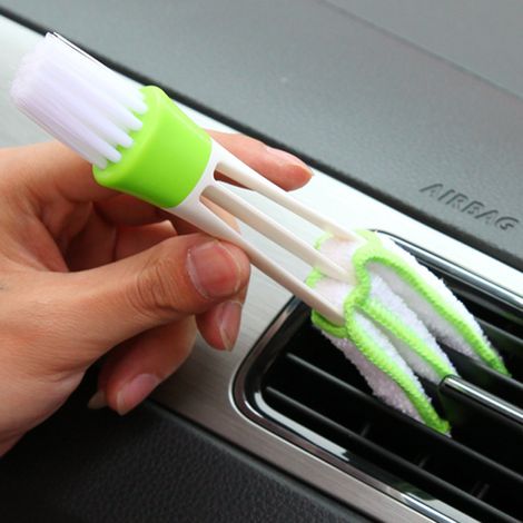 Brosse multifonction pour stores de climatiseur, brosse de nettoyage pour portes et cloisons, brosse pour coins difficiles d'accès, clip de nettoyage amovible (1/3)