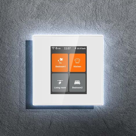 Interrupteur intelligent 4 gang avec application Smart Life/Homekit/Smart Living, compatible avec et Google Home, fil neutre nécessaire, pas de hub nécessaire (1/5)