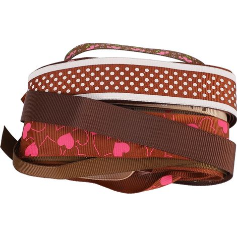 6-25 mm, 12 styles aléatoires de rubans colorés, boîte cadeau, nœud, accessoire pour cheveux, ruban satiné kaki, série 6 (1/5)