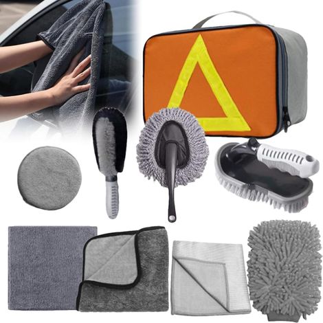 Brosses pour détails de voiture - Set de plumeau pour nettoyage automobile Brosses à poussière pour intérieur de véhicule - Pour intérieur extérieur, camion, SUV, camping-car, atelier (1/5)