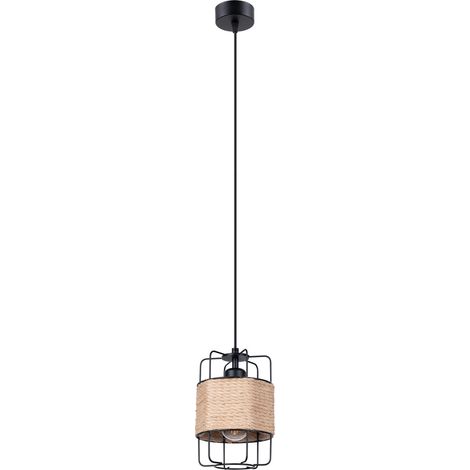 Suspension panier métal noire GIZUR E27 15W Sollux (1/7)