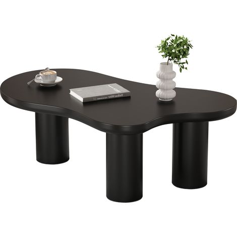 CAIziTable basse nuage irrégulier 107×66×40,5cm MDF pieds PVC patins feutre (1/5)