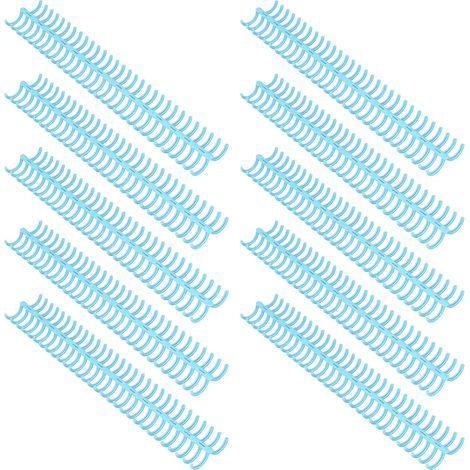 10 spirales de reliure plastique 19 mm, 30 anneaux, capacité 150 feuilles, pour papier A4 B5 A5, peignes de reliure transparents bleus, lot de 10 (1/5)