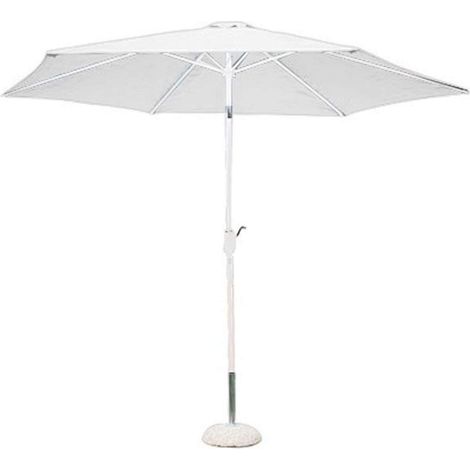 Parasol de Jardin Ø 3 Poteau Central Blanc pour extérieur, Restaurant, Glace, Bar, hôtel