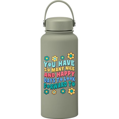 Gourde Isotherme Extérieur 2025 1L Grande Capacité Nouveau Modèle Sport Portable à Ouverture Large Femme (1/5)
