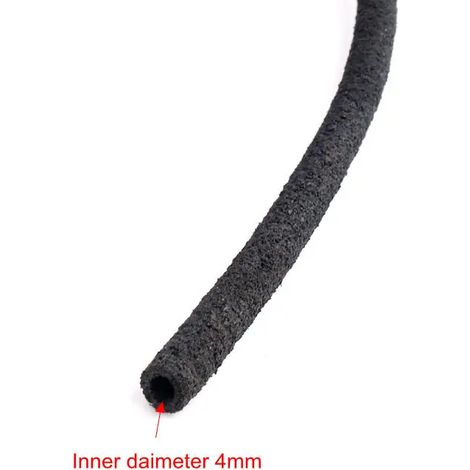 Tuyau d'arrosage perforé en caoutchouc PE noir (8 mm) de 5 m, à enfouir sous terre, microporeux et irrégulier, pour jardin. (1/5)
