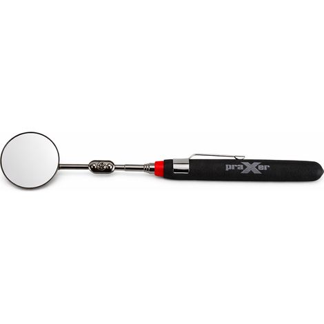Specchio di ispezione telescopico rotondo PRAXER da 31 mm, impugnatura da 485 mm