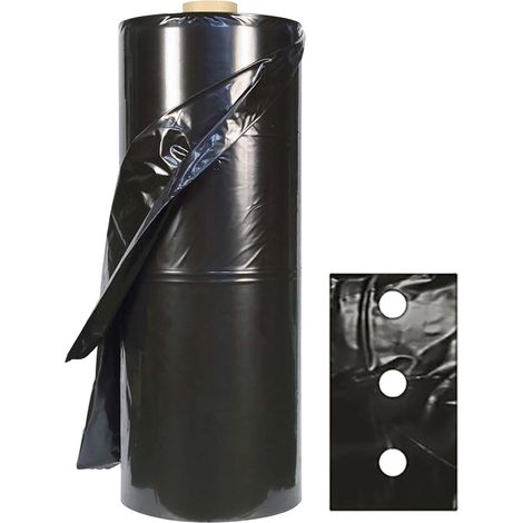 Telo Pacciamatura Passo 30, Varie Misure Fino a 1000 Metri, Telone Nero Film Pacciamatura Pacciamante Elastico Tessuto Anti Erbacce 80 cm - 200 mt