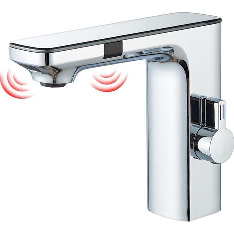 Robinets de lavabo de Salle de Bain Capteur Tactile Affichage numérique de la température à LED Eau Chaude et Froide Robinet d'évier Intelligent Robinet (1/5)