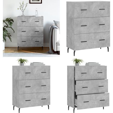 Sideboard Betongrau 69,5x34x90 cm Holzwerkstoff - Schreibtisch - Wohnzimmermöbel - Sideboard - Grau Sideboard - Holzmöbel - Home & Living (1/5)