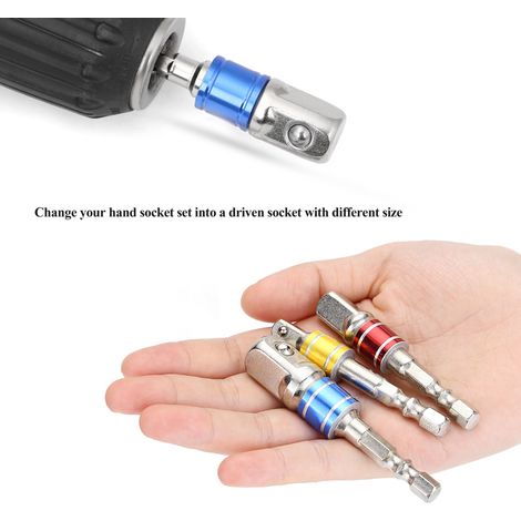 Ensemble de 3 rallonges pour perceuse, tournevis et douilles (1/4 po, 3/8 po, 1/2 po) (1/5)