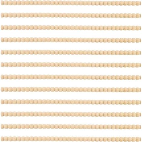 12 moulures décoratives de 40 cm en bois brut, moulures demi-rondes 3D pour la décoration murale, les meubles, les étagères, les fenêtres et les portes (à faire soi-même). (1/5)