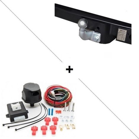 Attelage Master Traction r simple sans marchepied – Faisceau universel multiplexé 7 broches – Boîtier électronique inclus – Masse remorquable 3000Kg – Imiola