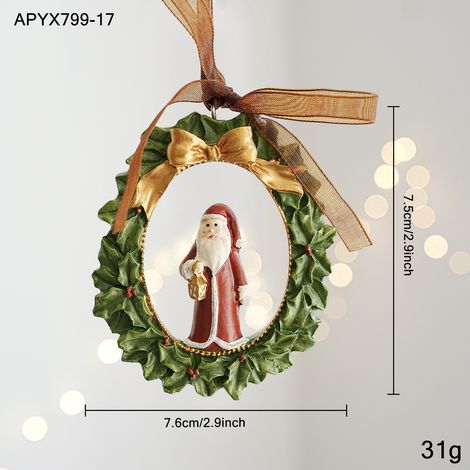 Décoration de Noël en résine peinte, suspension pour sapin avec cloche rétro en relief, ornement coloré style cartoon, accessoire festif pour maison et fête (1/3)