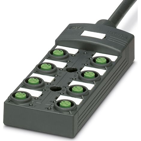 Phoenix Contact SACB-8/16-L-10,0PUR SCO P 1452738 Sensor/Aktorbox passiv M12-Verteiler mit Kunststof