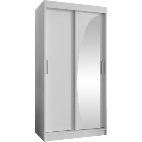 Armario Hartford 498, Blanco, 200x100x62cm, Puertas de armario: Correderas, Número de estantes: 0