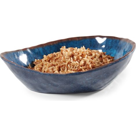 Assiette Creuse en Mélamine Bleu 23 x 17,5 cm - Pujadas