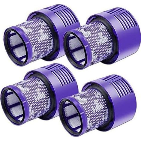 Accessoire pour aspirateurLot de 4 filtres V10 pour aspirateur Dyson, lot de 4 filtres de rechange pour aspirateur Dyson V10, V10 Absolute, V10 Animal, V10 Motorhead, SV12 pièce de rechange P/N 969082 (1/5)