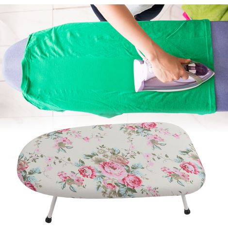 Mini table à repasser pliante de bureau, support pour fer à repasser, repassage à domicile, repassage de vêtements, table à repasser, décoration florale pour chambre d'amis (1/5)