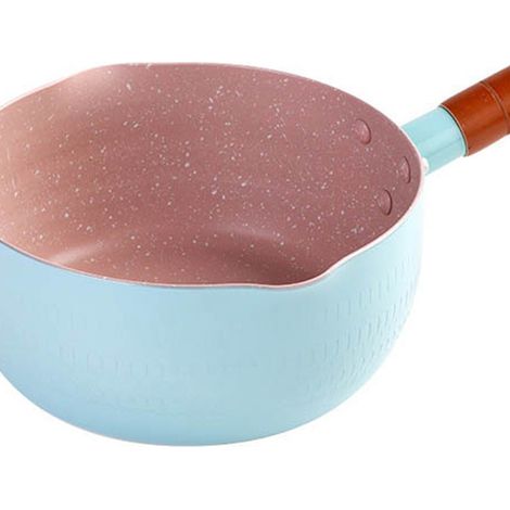 20 cm blauer, antihaftbeschichteter japanischer Topf für Milch, Nudeln und Babynahrung (1/5)