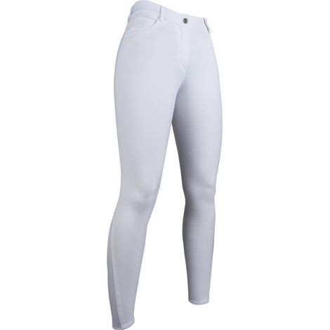 13/14 anni, Blanc 1200: Pantalon d'équitation pour fille avec siège en silicone modèle Sunshine Competition (1/5)