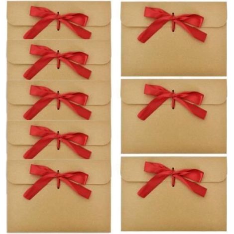 Enveloppes Cadeau - Non spécifié - 50 Pièces - Papier Kraft - Rubans Inclus - DIY Personnalisable ENVELOPPE (1/5)