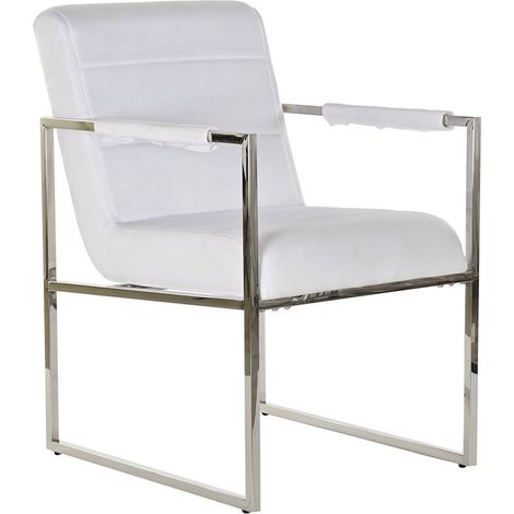 Fauteuil blanc design et confort en acier élégant - Blanc pur (1/5)