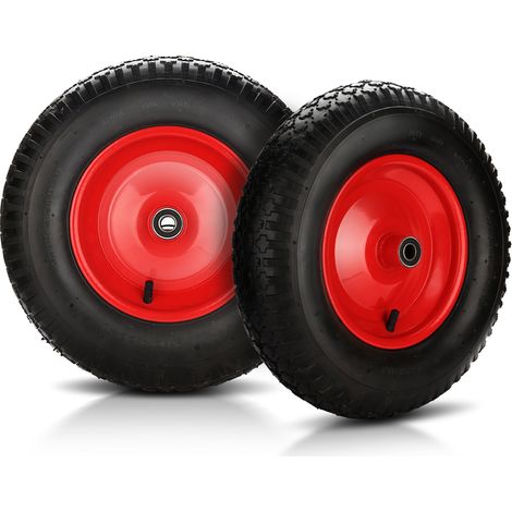 SWANEW 2x Ruota gonfiabile 4.80 / 4.00 - 8 foro 20mm, per Carrello portacarrozze