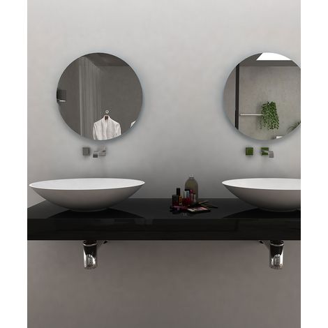 Lavabo ovale da appoggio in solid surface Bianco opaco - Kabinda