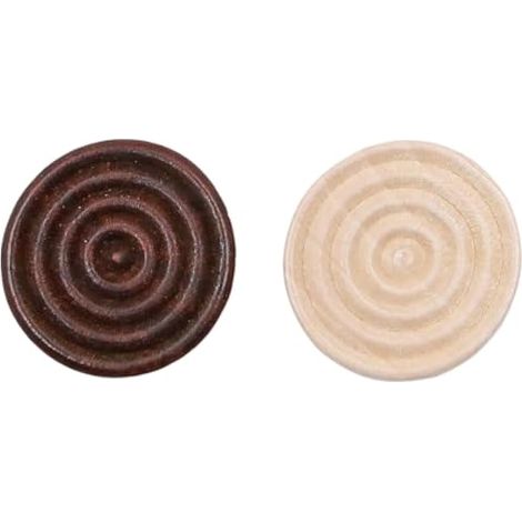 48 pièces pièces de Backgammon en Bois empilables pièces de Dames en Bois jetons de Jeu de Remplacement pour Accessoires de Jeu de société (1/5)