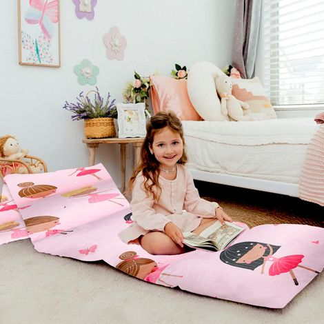 Butterfly Craze Copricuscino Pavimento Rosa 85 x 220 cm (1/4)