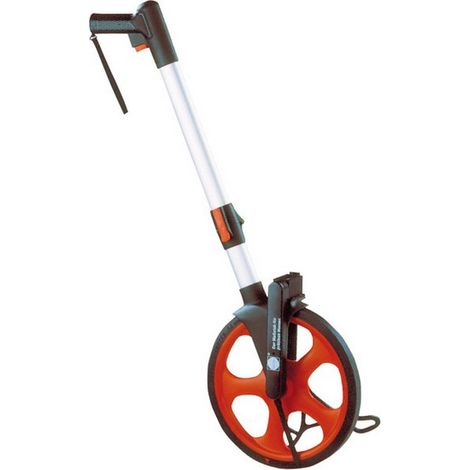 Roue mesureuse légère, Plage de mesure : 0-9999,99 m, Circonférence de la roue 1 m, Résolution 0,1 m, Poids : 2,3 kg