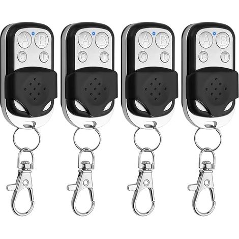 4 Pièces Telecommande Universelle Portail 433,92 MHz télécommande Garage Code Fixe Bip Portail Universelle Sans Fil Compatible 4 Boutons Touches Copieuse pour Voiture et Porte de Garage (1/5)