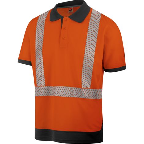 Polo de travail haute-visibilité orange fluo Würth MODYF  S (1/3)