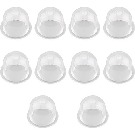 10 Pcs Pompe d'Amorçage Pompe Ampoule, Carburateur Remplacer, Tondeuse à La Tronçonneuse Pompe à Essence Carburateur Pompe Universelle en Plastique Poire Piston Accessoires, (1/5)