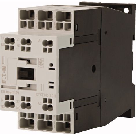 Contacteur puissance 3 380 400V 5.5KW 1 F 1 O 230V 50/60Hz Bornes Push In 000199664 EATON DILM14 11(230V50/60HZ) PI