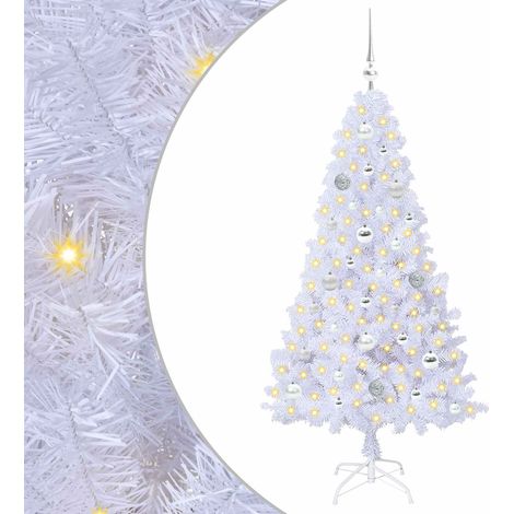 Sapin de Noël artificiel avec 150 LED Blanc 150 cm PVC et Acier CFW647536 (1/5)