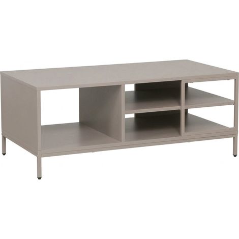 Tavolino da Salotto Moderno Design Elegante Soggiorno Tortora 100x50x40cm (1/5)