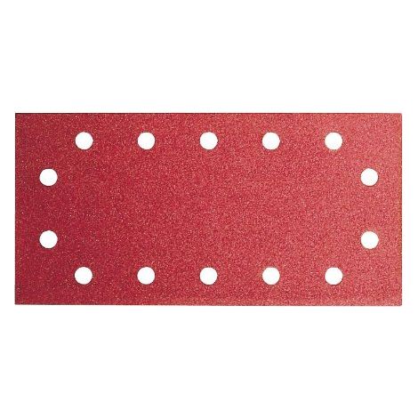 Bosch 2609256167 - 10 FOGLI CARTA ABRASIVA PER LEVIGATRICE 14 BUCHI GRANA 80 (1/4)