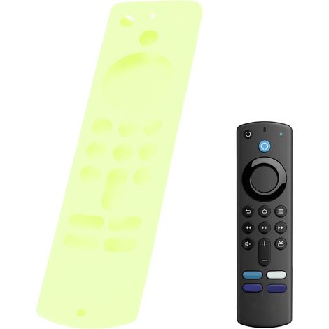Housse de Protection Anti-Dérapante en Silicone pour Fire TV Stick 3ème Génération avec Dragonne, Vert Fluorescent (1/5)