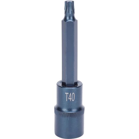 Embout douille étoile – 100xT40 – acier allié – bleui anti-rouille – haute précision – tournevis