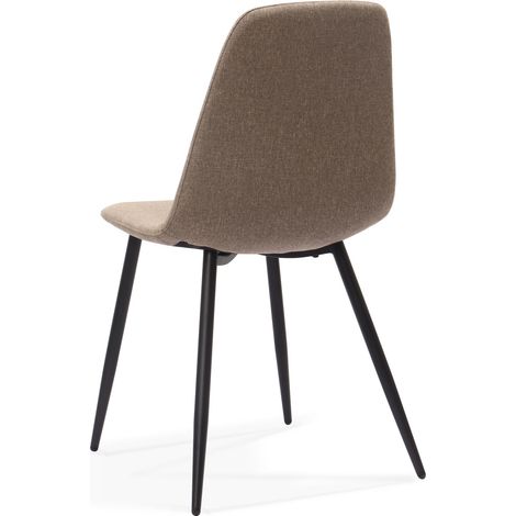 Set mit 2 Esszimmerstühlen aus Stoff und Metall in Dunkelkhaki MODENUIT (1/4)