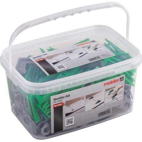 Meister Nivelliersystem für Fliesen 351-teilig - Fliesendicke 7-15 mm - Mit Zugzange - Clips & Abstandhalter