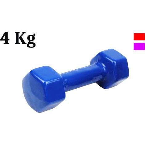 Peso Palestra 4kg Manubrio Antiscivolo Esagonale Gommato Allenamento Fitness (1/5)