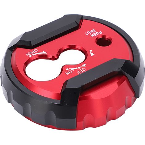 Cachette de verrou de selle en aluminium CNC pour Yamaha Nmax 125 150 155 2015-2019, bouchon rouge, pièce de rechange (1/5)