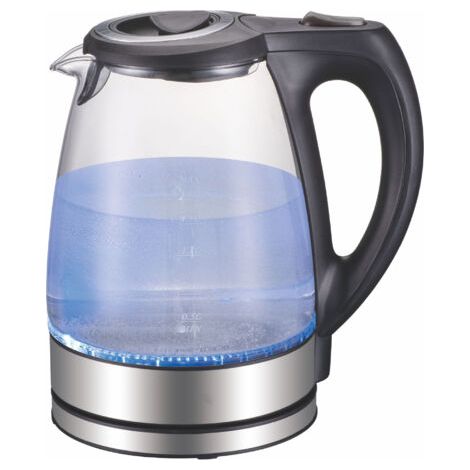 Bouilloire en verre 1,8 l  2200 W  Acier inoxydable  Bouilloire à thé  100% sans BPA  Fonction maintien au chaud (1/5)