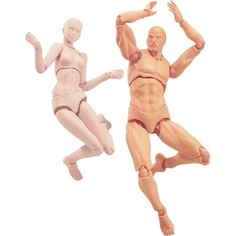 Mannequins articulés, modèles de corps humain, figurines mobiles en PVC, cadeaux (1/5)